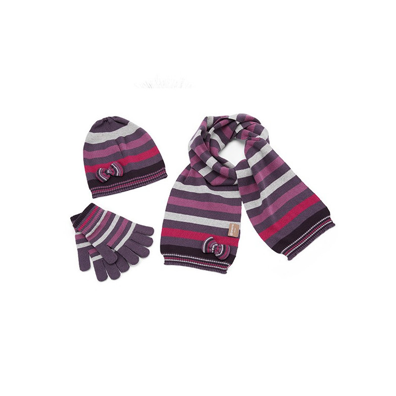 Children‘s' striped beanie set